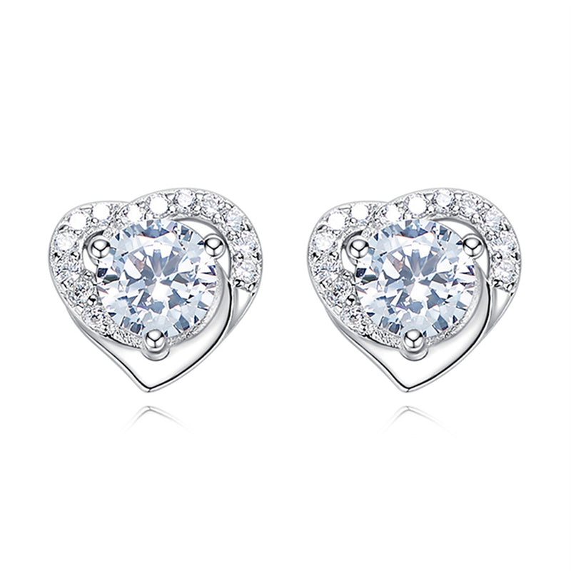Elegant Round Crystal Heart Frame