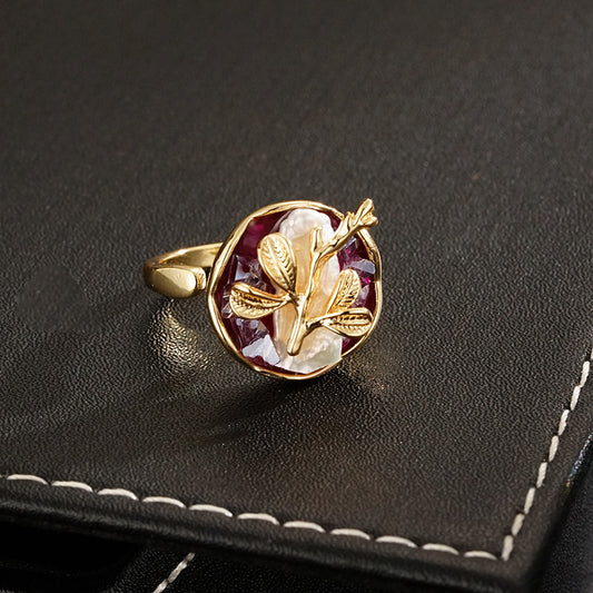Elegant Ruby Gold Ring