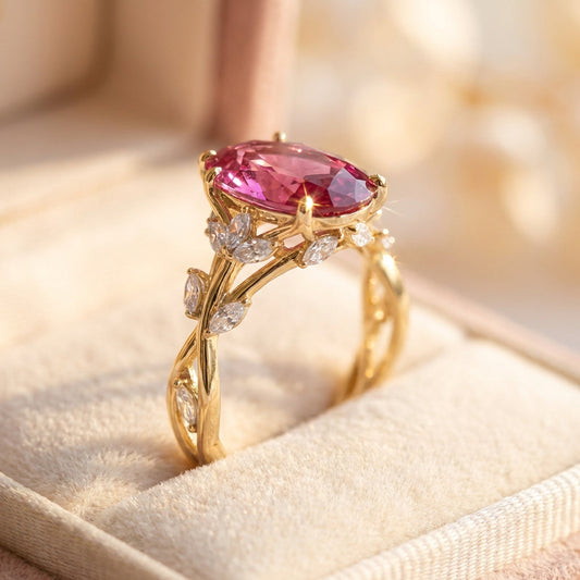 Elegant Ruby Marquise Ring