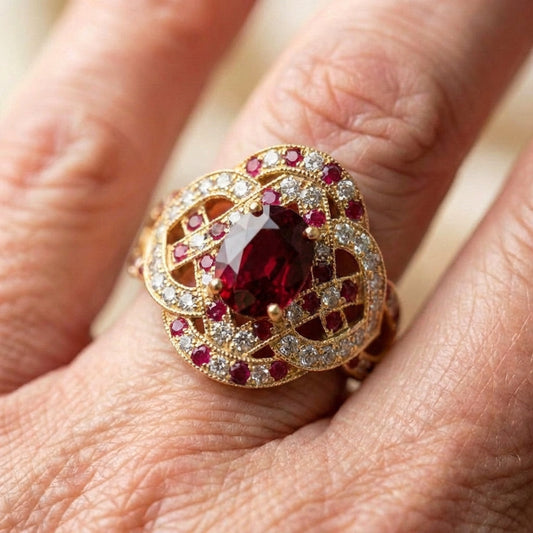 Elegant Ruby Statement Ring