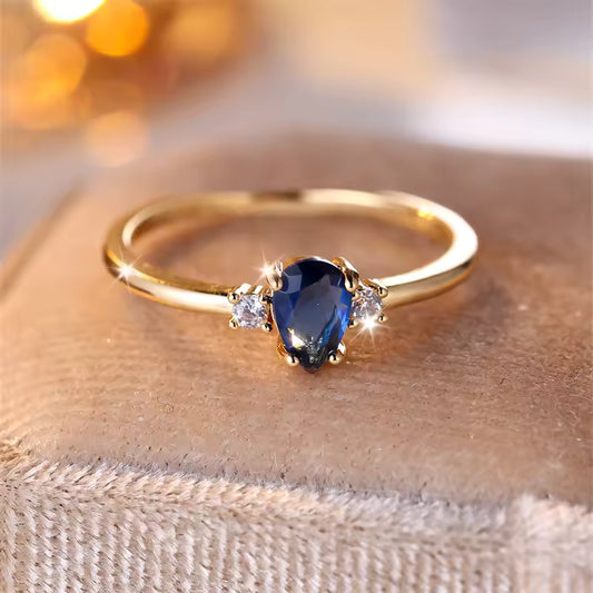 Elegant Sapphire Diamond Ring