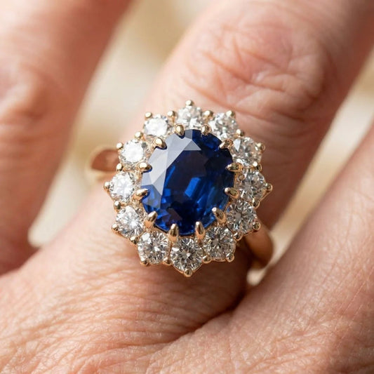 Elegant Sapphire Diamond Ring