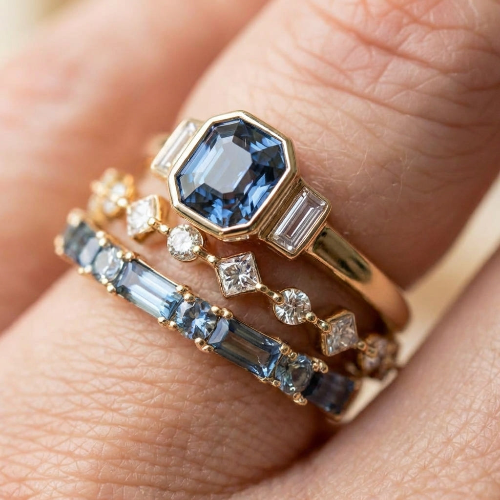 Elegant Sapphire Gold Ring