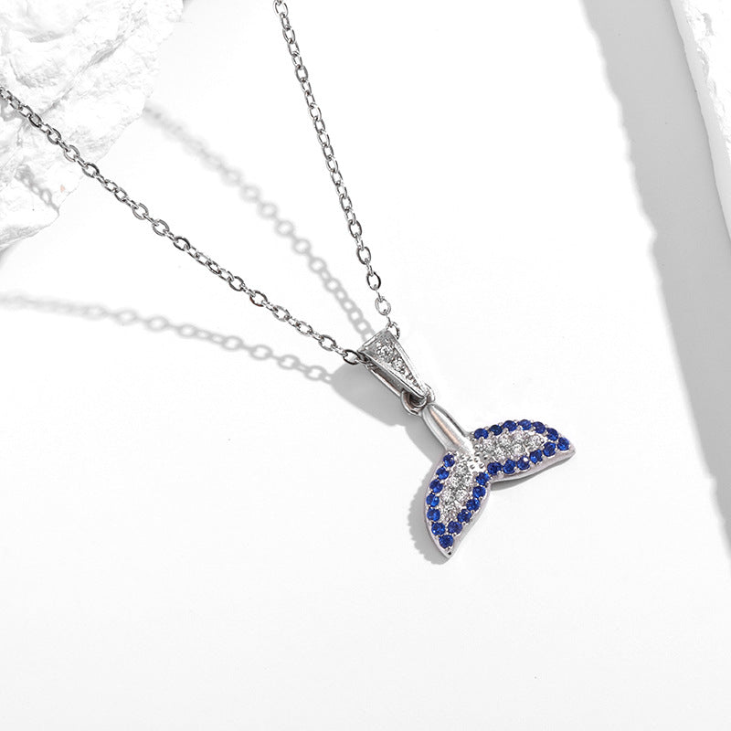 Elegant Sapphire Mermaid Necklace