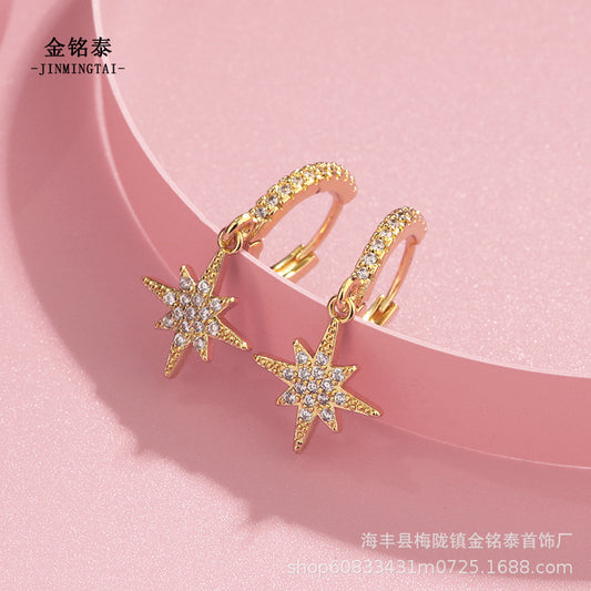 Elegant Star Drop Earrings