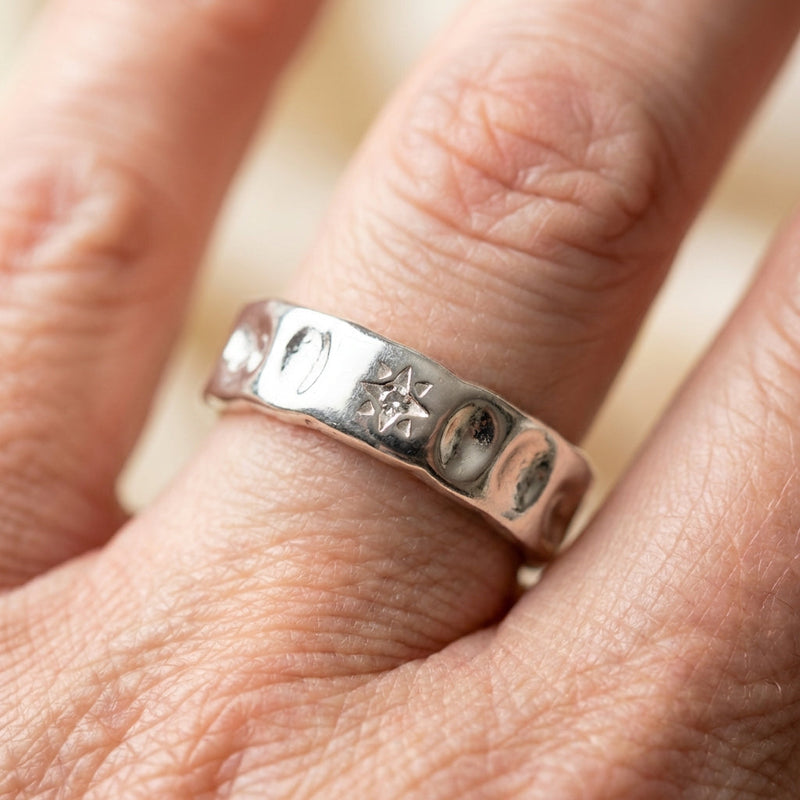 Elegant Star Silver Ring
