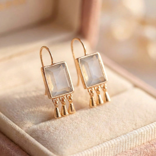 Elegant Stone Dangle Earrings