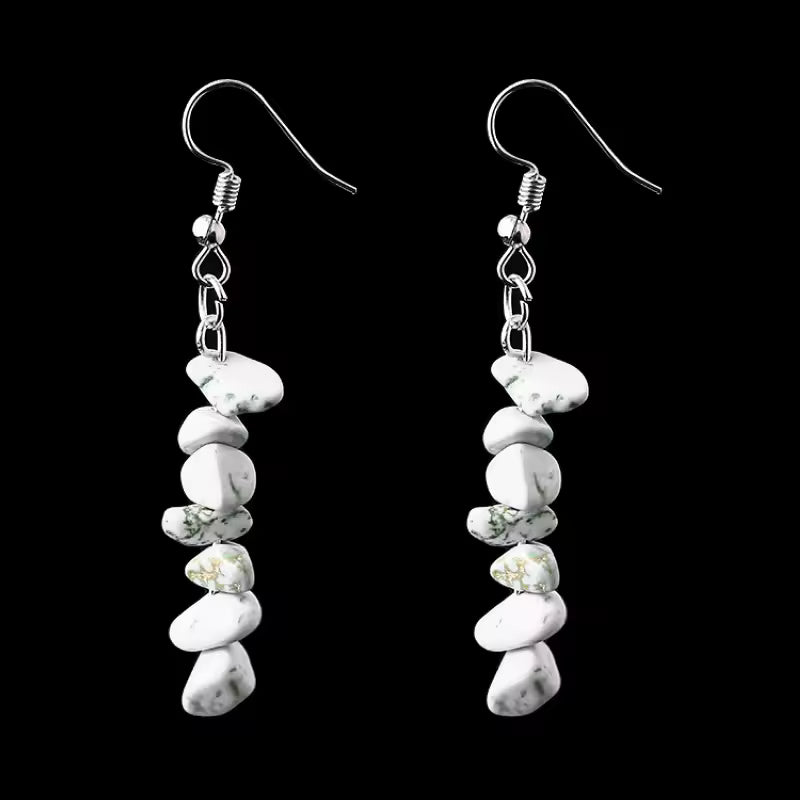 Elegant Stone Stack Earrings
