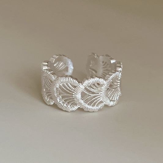 Elegant Textured Cuff Ring