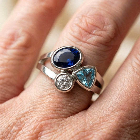Elegant Three Stone Ring