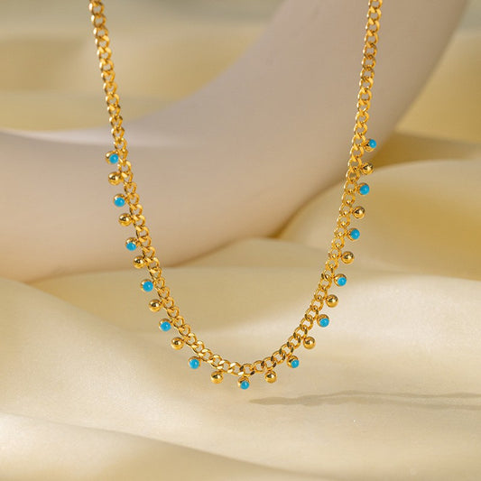 Elegant Turquoise Gold Necklace