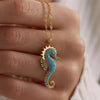 Elegant Turquoise Seahorse Necklace