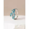 Elegant Turquoise Wave Ring