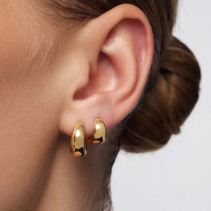 Gold Rue Mini Hoops