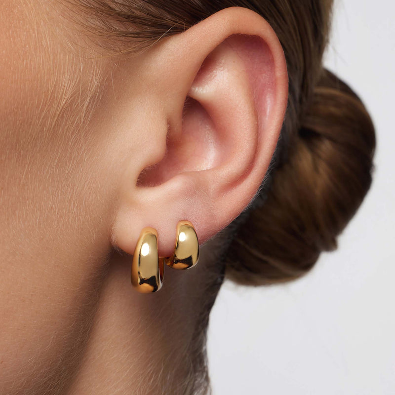 Gold Rue Mini Hoops