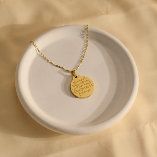 Engraved Gold Necklace