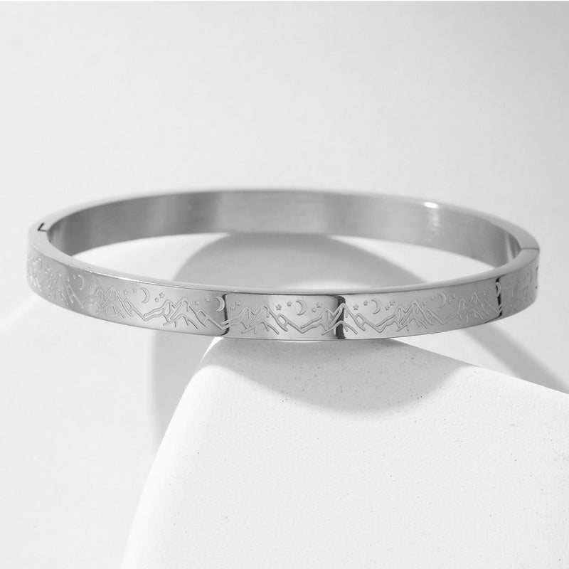Engraved Mountain Bracelet