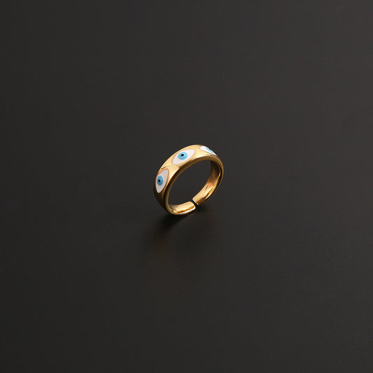 Evil Eye Gold Ring