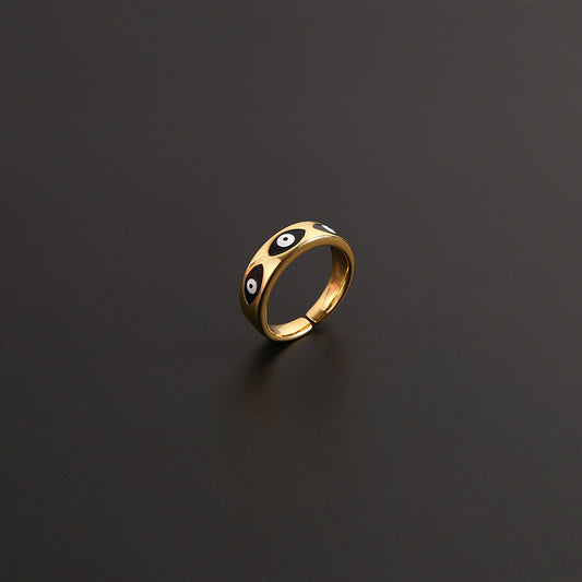 Evil Eye Gold Ring