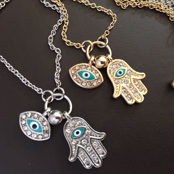 Evil Eye Hamsa Necklace