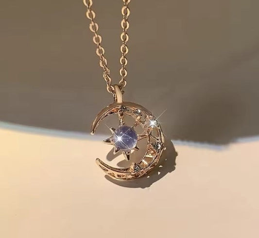 Fashion Star Moon Chain Necklace