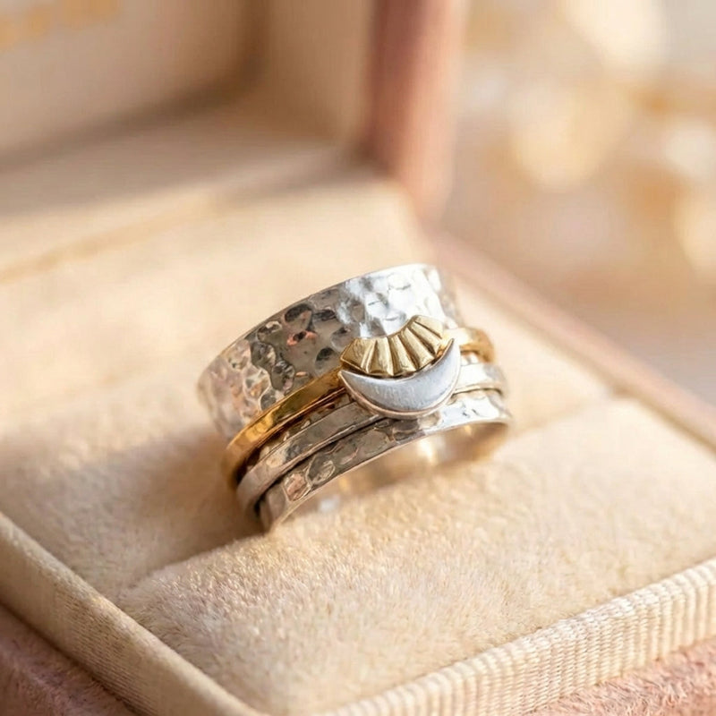 Elegant Moon Statement Ring