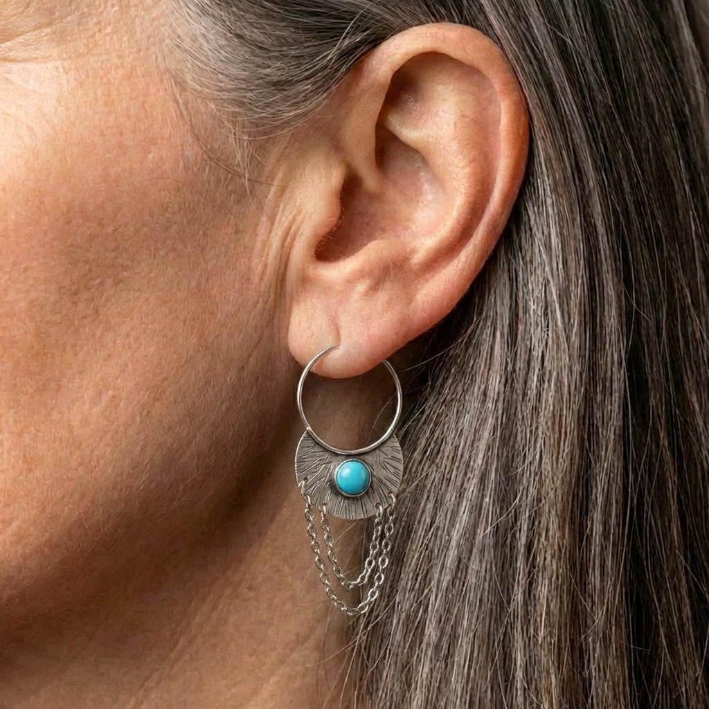 Vintage Blue Stone Earrings