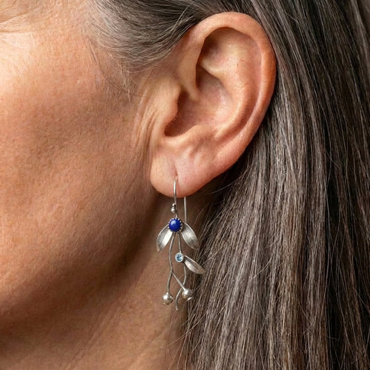 Vintage Blue Lapis Earrings