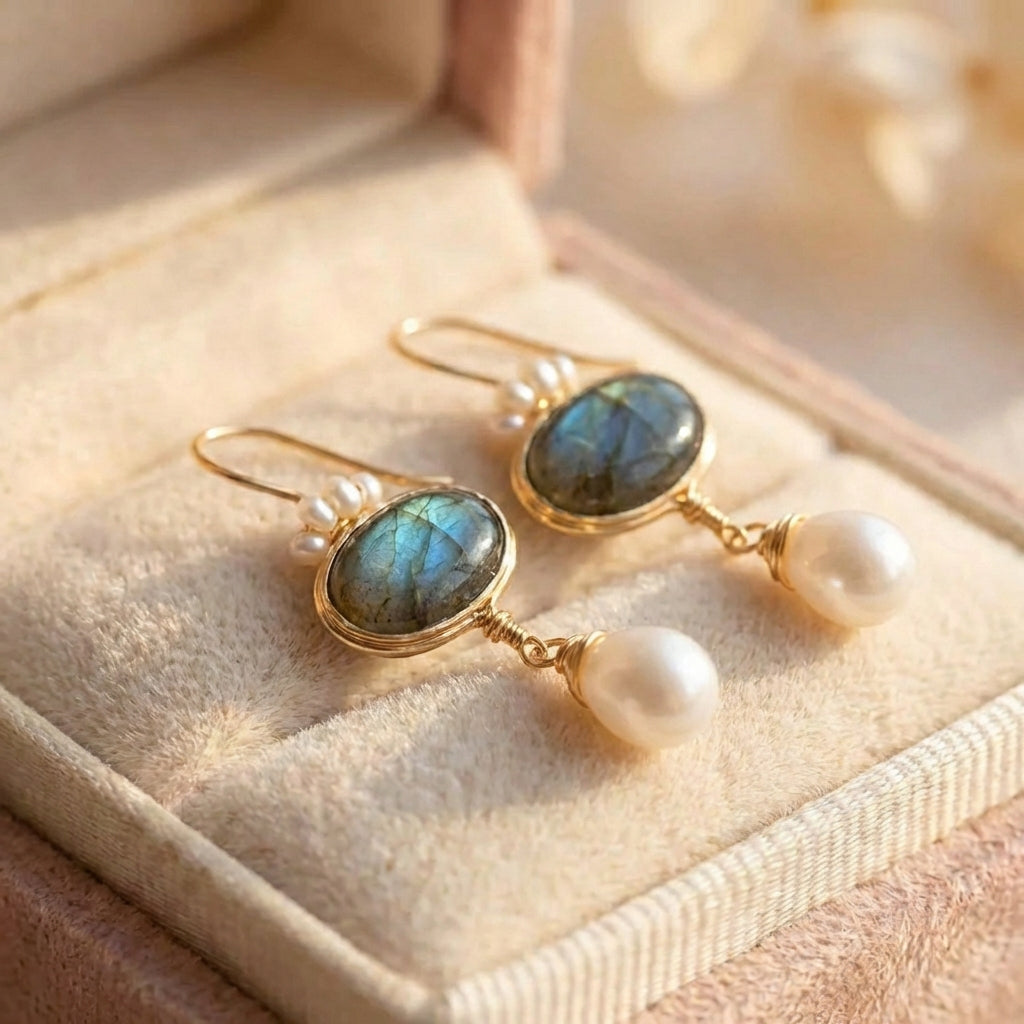 Elegant Black Pearl Earrings