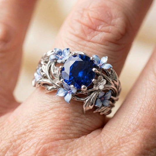 Elegant Iris Flower Ring
