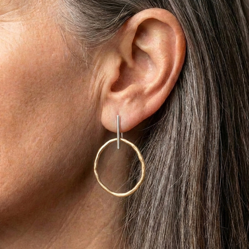 Elegant Gold Oval Earrings