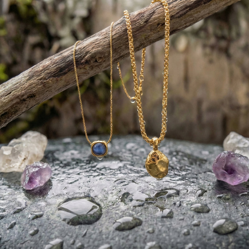 Natural Stone Double Layer Necklace