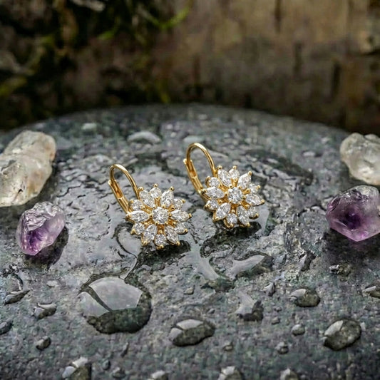 Elegant Crystal Snowflake Earrings