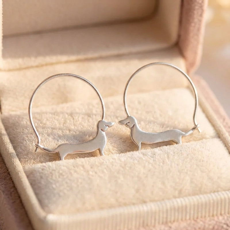 Dachshund Hoop Earrings