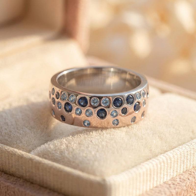 Classic Blue Zirconia Ring