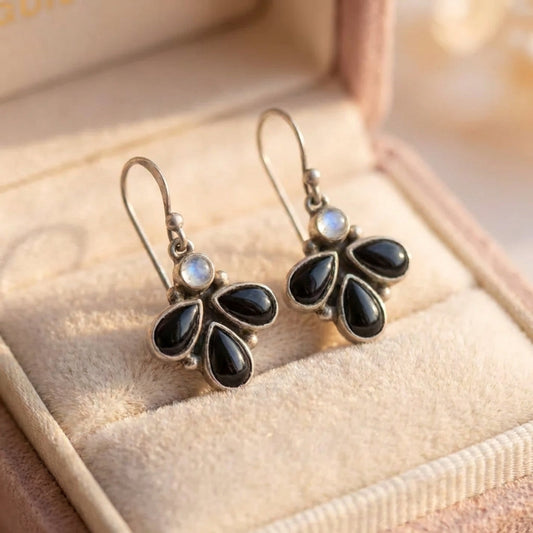 Bohemian Black Onyx Earrings