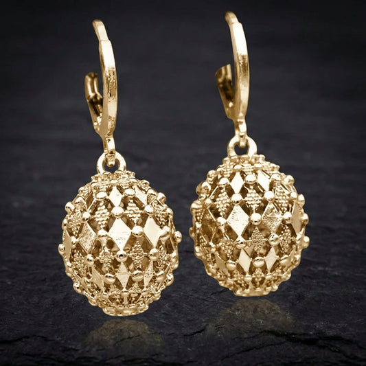Vintage Fashion Gold Earrings