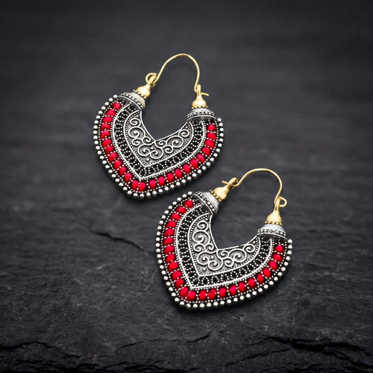 Vintage Heart Shape Bohemian Earrings