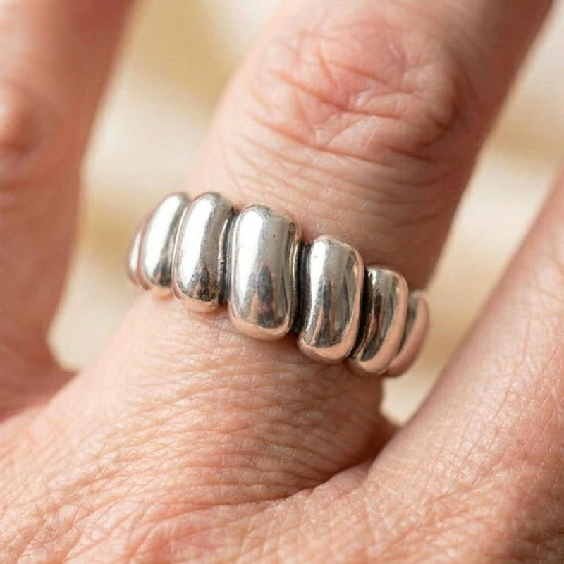 Vintage Silver Geometric Ring