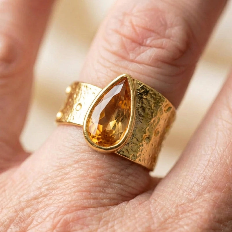 Vintage Gold Citrine Ring