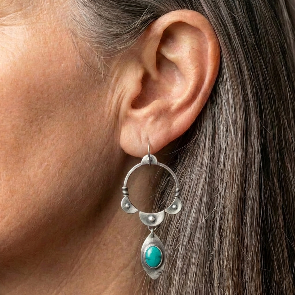 Vintage Turquoise Drop Earrings