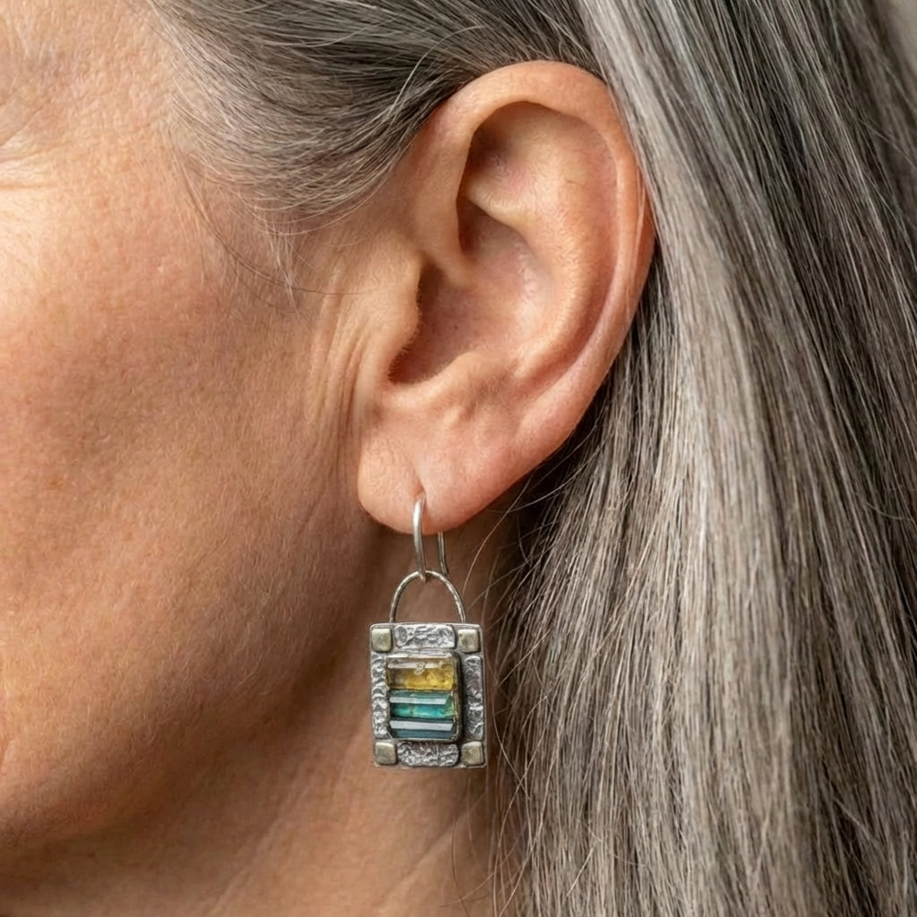 Vintage Zircon Drop Earrings