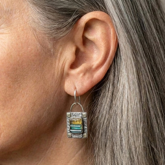 Vintage Zircon Drop Earrings