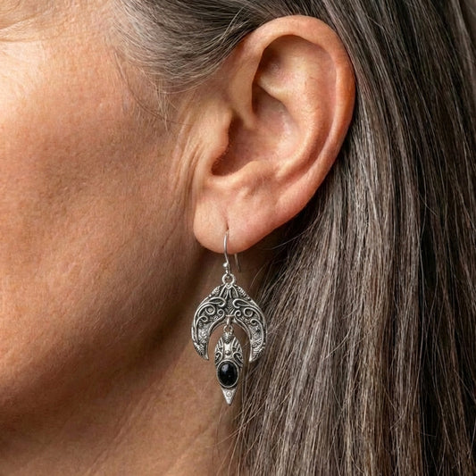 Vintage Silver Leaf Earrings