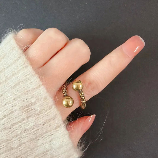 Gold Ball Ring