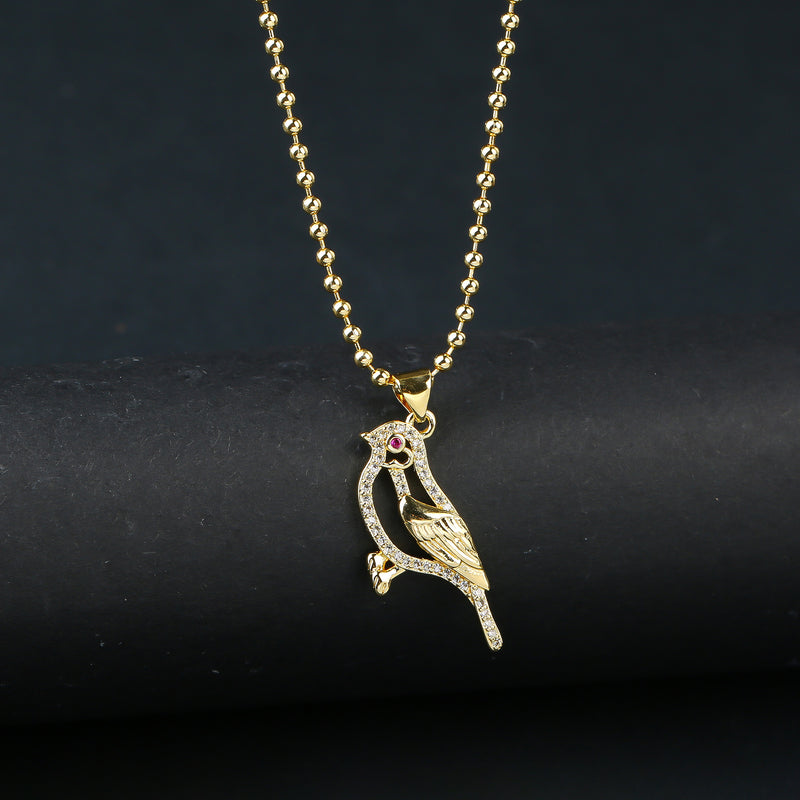 Gold Bird Pendant Necklace