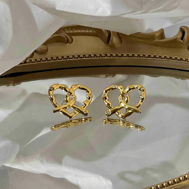 Gold Bow Earrings