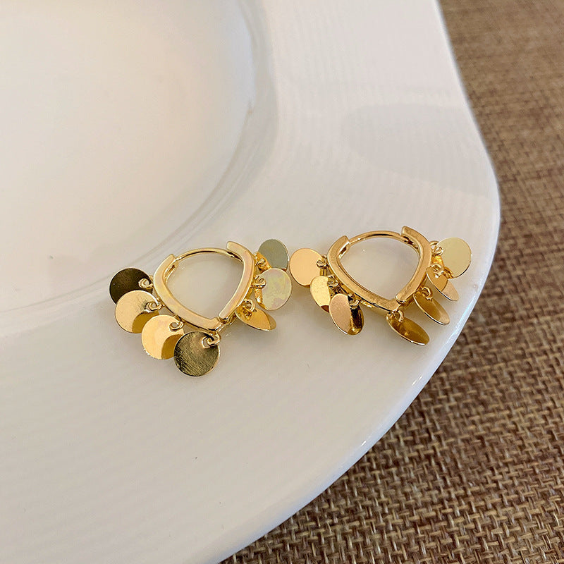 Gold Charm Hoop Earrings