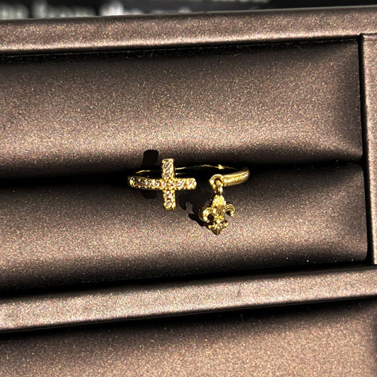 Gold Cross Ring