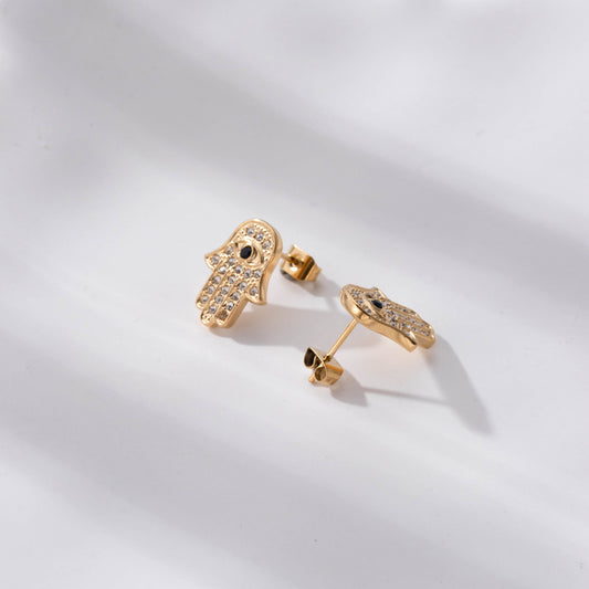 Gold Hamsa Earrings